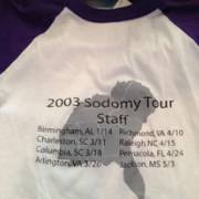 "Sodomy Tour" staff T-shirt