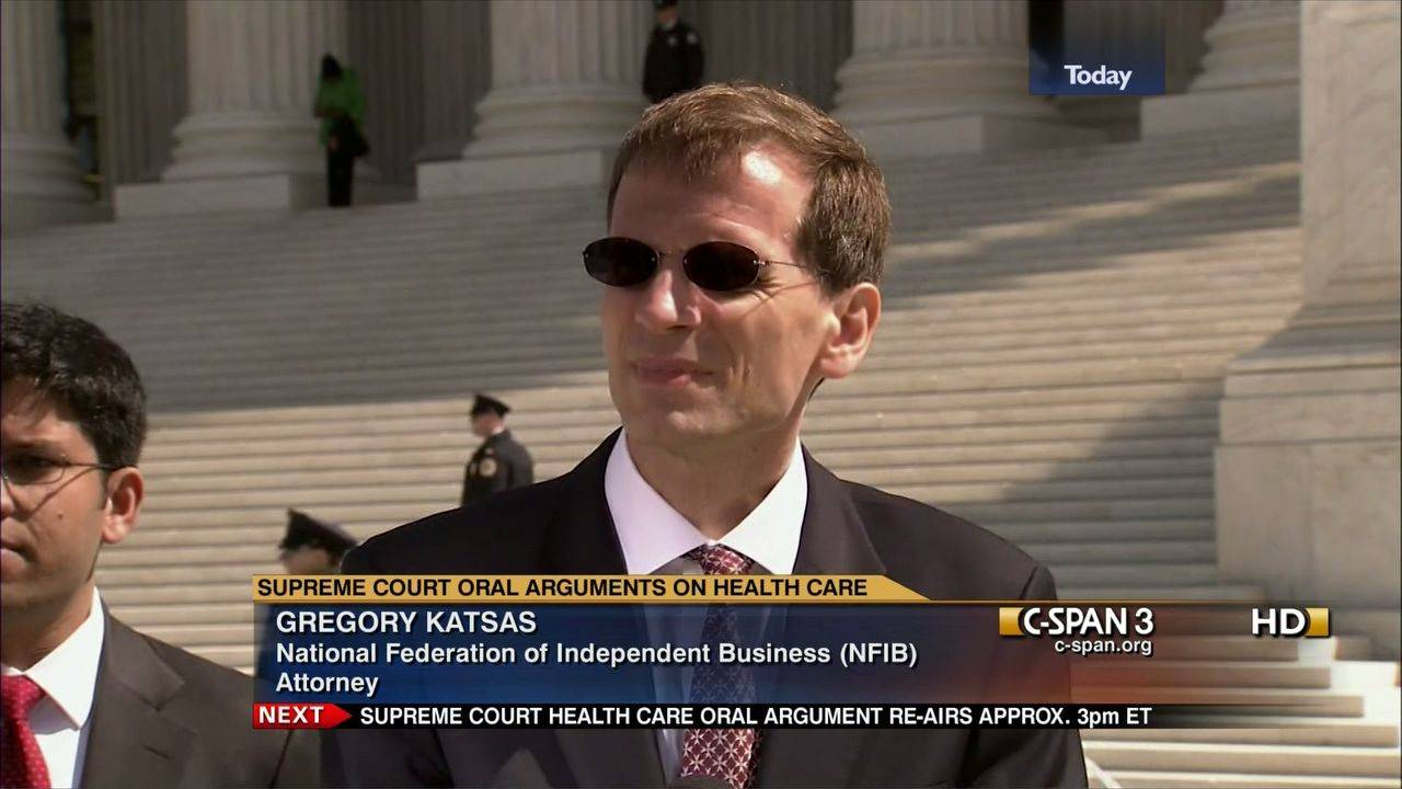Gregory Katsas after giving remarks at the Supreme Court in 2012.