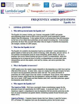 invadere massefylde identifikation Equality Act: Frequently Asked Questions | Lambda Legal Legacy